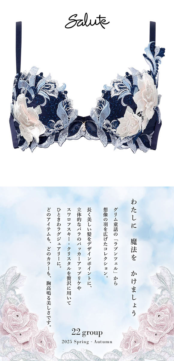 ワコール サルート 22グループ 22G P-UP ブラジャー C プッシュアップ 谷間 Wacoal Salute BTJ422 25AW先行プレステージ