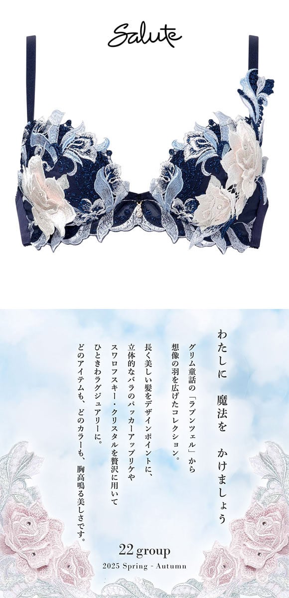 ワコール サルート 22グループ 22G P-UP ブラジャー DEF プッシュアップ 谷間 Wacoal Salute BTJ422 25AW先行プレステージ