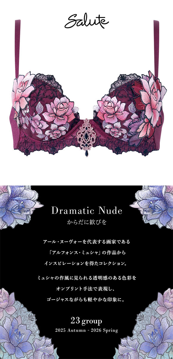 ワコール サルート 23グループ 23G P-UP ブラジャー BC プッシュアップ 谷間 Wacoal Salute BTJ423 25AWフェア