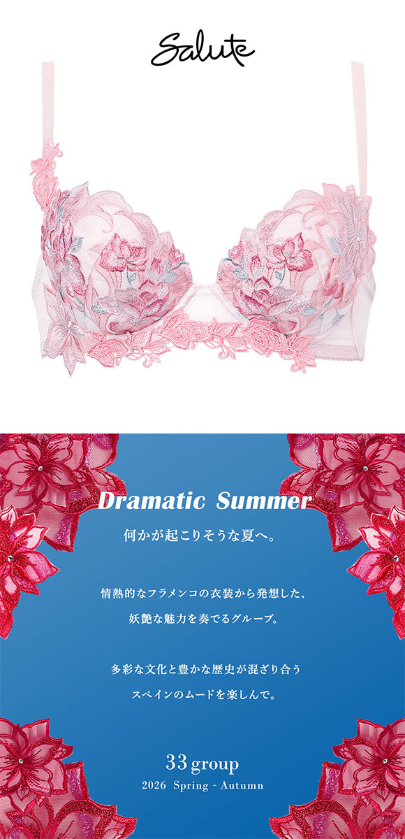 ワコール サルート 33グループ 33G P-UP ブラジャー BC プッシュアップ 谷間 Wacoal Salute BTJ433 26SSフェア