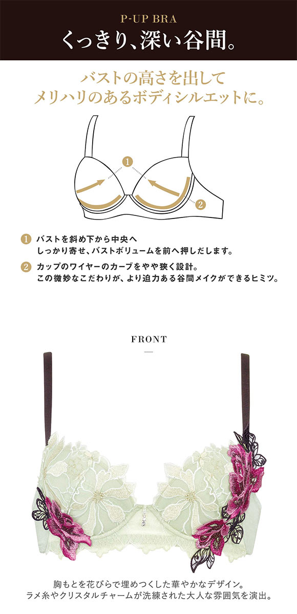 ワコール Wacoal サルート Salute 23AW 96G BTJ496 P-UP プッシュアップ ブラジャー GHI 谷間 単品 シーズン