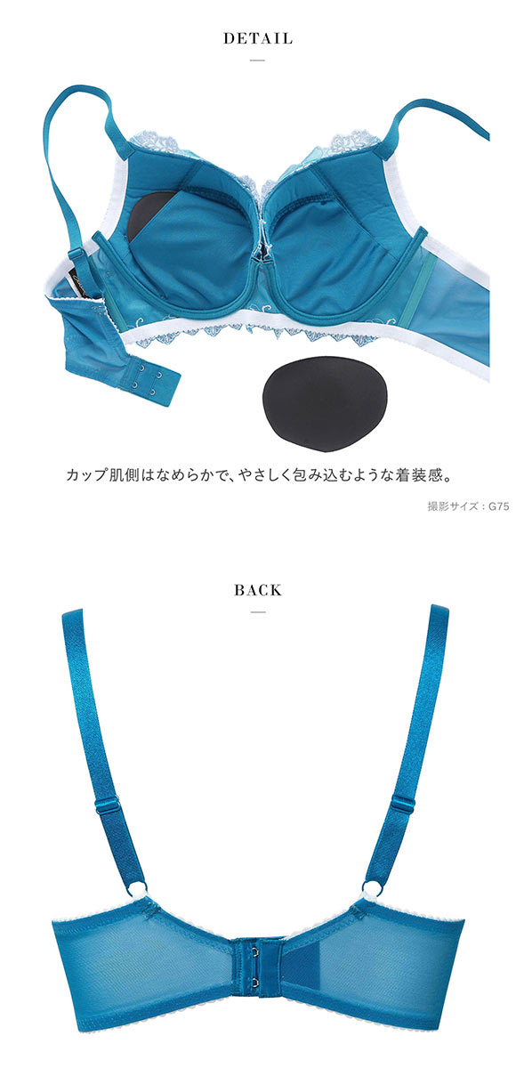 ワコール サルート 17グループ 17G リアルアップブラ ブラジャー G 谷間 脇高 Wacoal Salute BTJ717 Real Up Bra 25SSブルーム