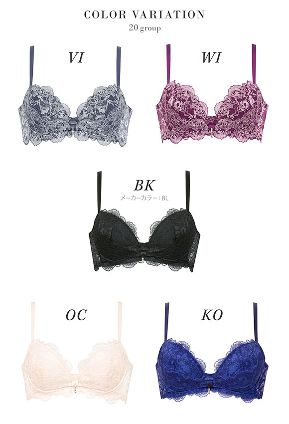 ワコール Wacoal サルート Salute 20G BTJ120 BTJ720 リボンブラ ブラジャー DEF 単品 脇高