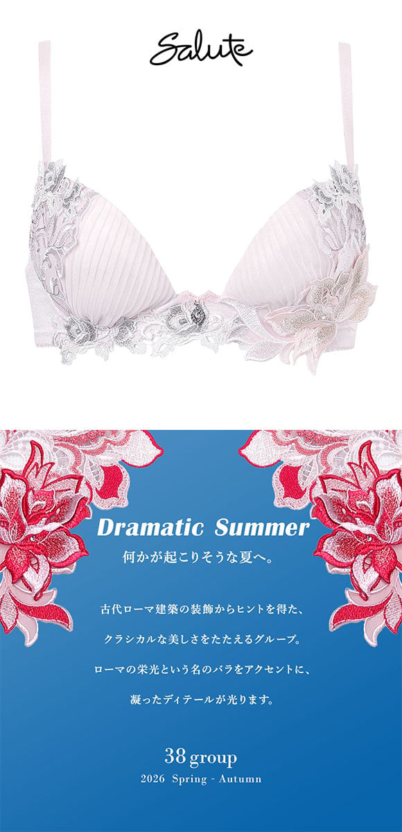 ワコール サルート 38グループ 38G フロントエックスプラス ブラジャー G 谷間 Wacoal Salute BTJ738 FRONT-X＋ 26SSブライト