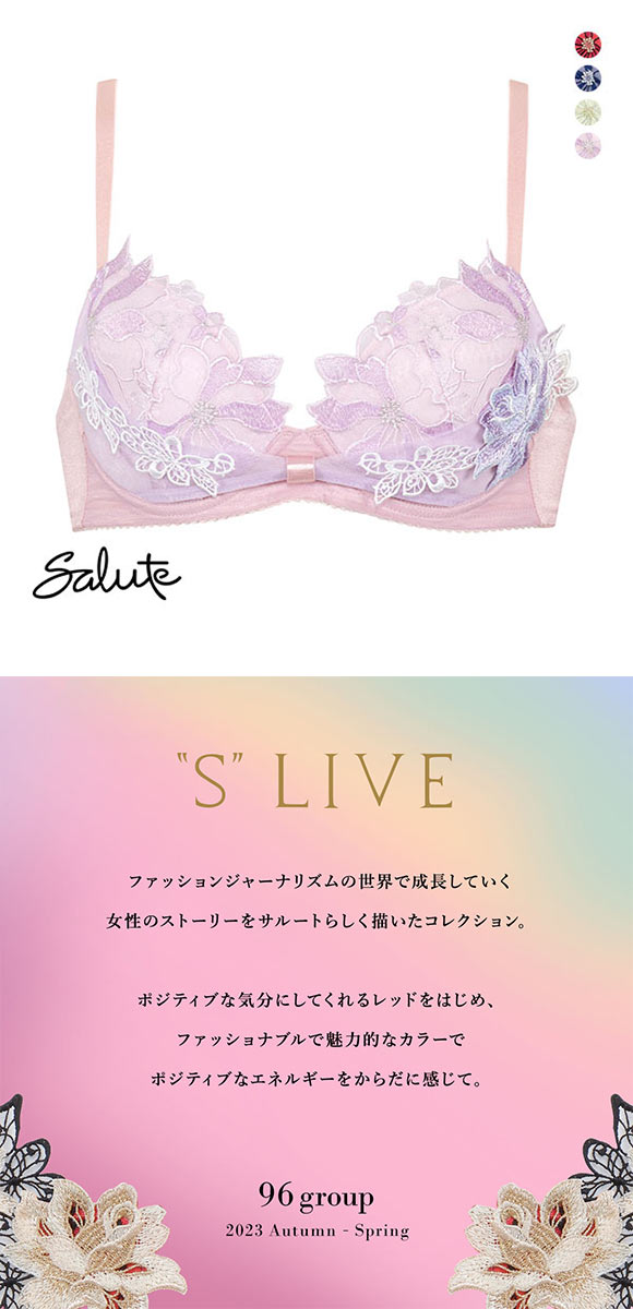 ワコール Wacoal サルート Salute 23AW 96G BTJ796 リボンブラ ブラジャー G 単品 シーズン