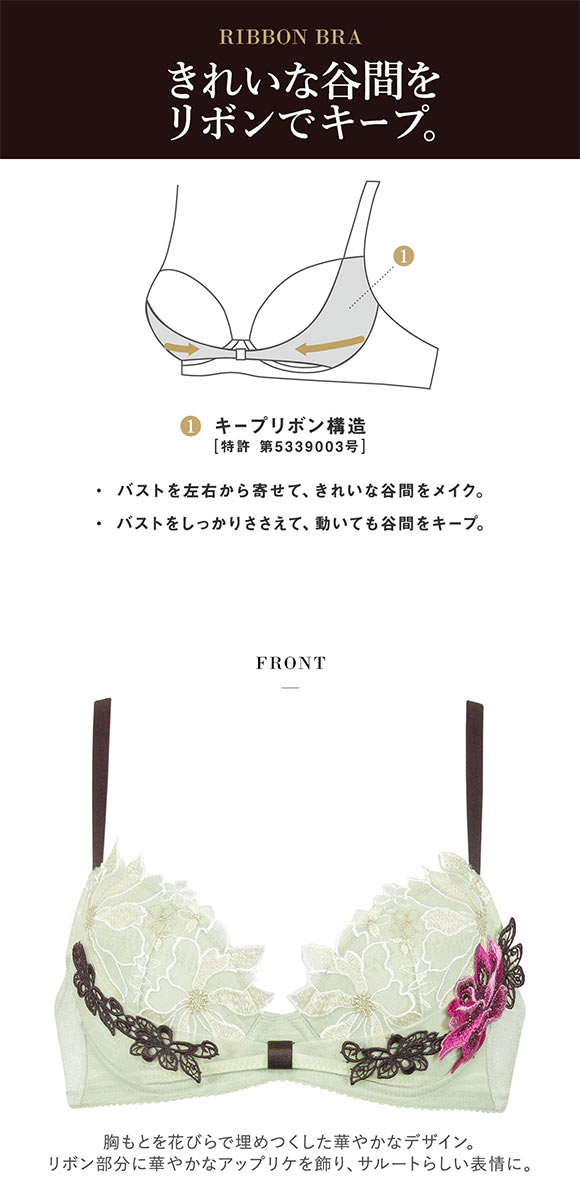 ワコール Wacoal サルート Salute 23AW 96G BTJ796 リボンブラ ブラジャー G 単品 シーズン