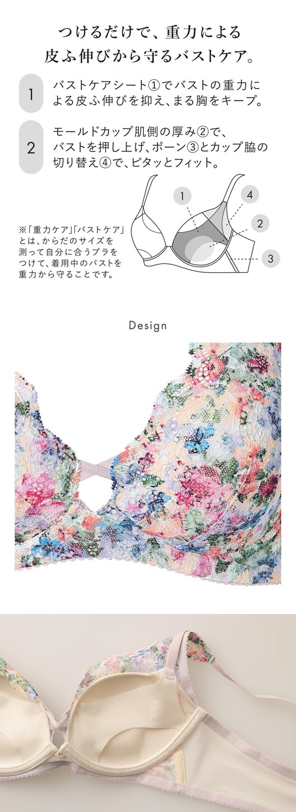 ワコール 重力ケアブラ ノンワイヤー ブラジャー DEF Wacoal BXB194