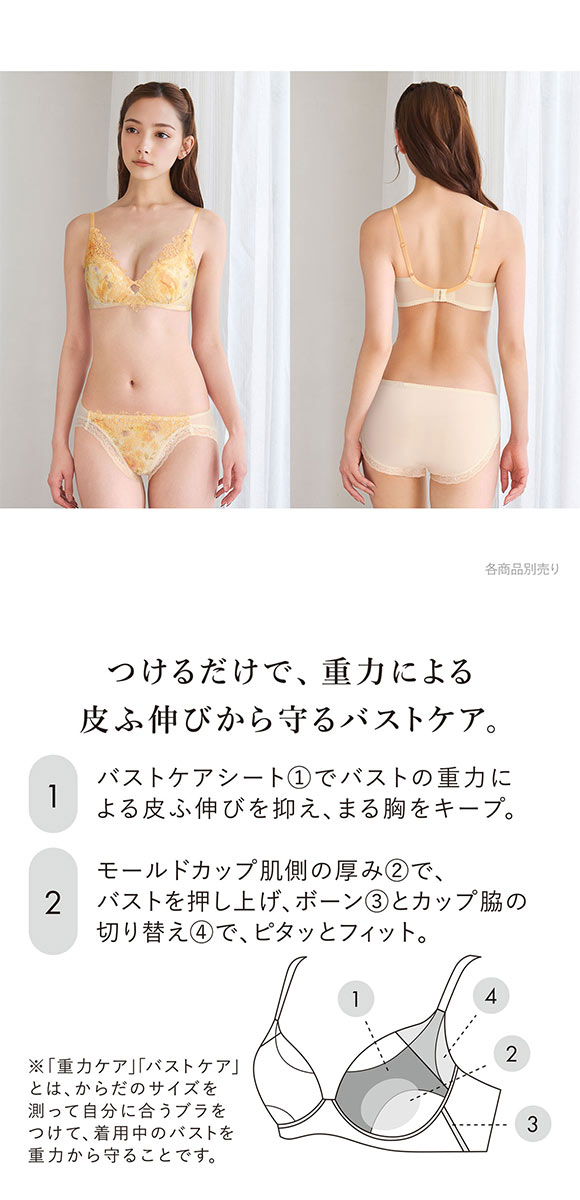 ワコール 重力ケアブラ ノンワイヤー プレミアム 25series BXD125 25G ブラジャー G Wacoal 大きいサイズ