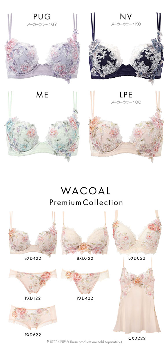 ワコール パーソナルフィットプラスブラ プレミアム 22series BXD422 22G 3/4カップブラジャー DEF Wacoal 大きいサイズ