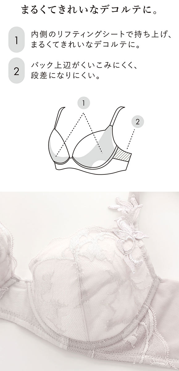 ワコール デコルテアップブラ プレミアム 21series BXD721 21G 3/4カップブラジャー DEF 大きいサイズ Wacoal