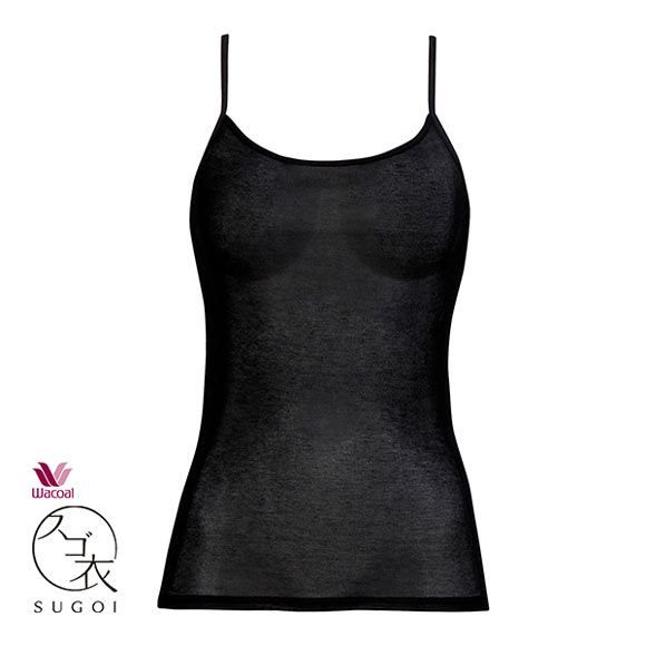ワコール Wacoal スゴ衣 薄い、軽い、涼しい キャミソール インナー 薄手 吸汗速乾 LL