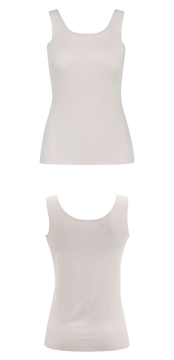 ワコール WACOALコットン フリーカッティングタイプ オーガニックコットン 超長綿 汗取りパッド付き タンクトップ ML Wacoal