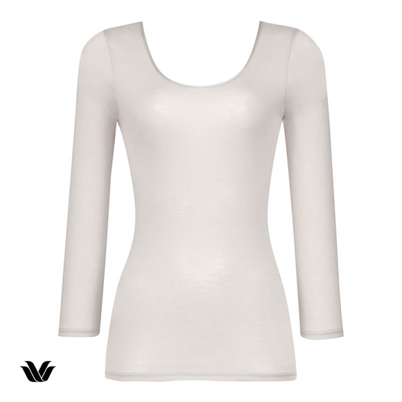 ワコール WACOALコットン オーガニックコットン100％ インナー Uネック 8分袖 ニットトップ 長袖 LL Wacoal