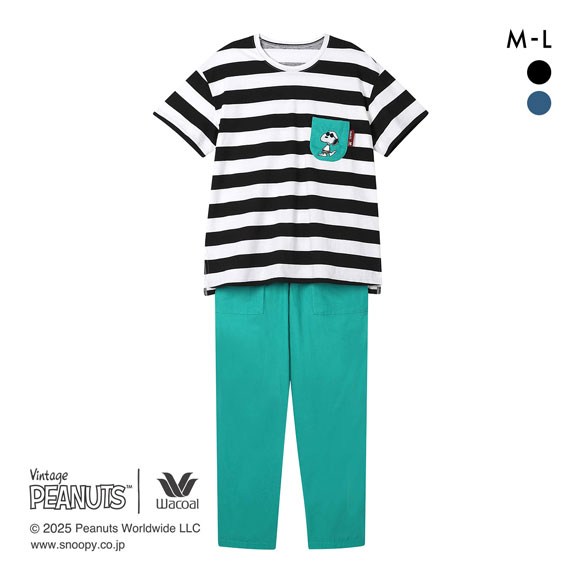 ワコール PEANUTS×ワコール パジャマ 半袖 上下セット JOE COOL 綿100％ ルームウェア Wacoal リラックス＆スリープ