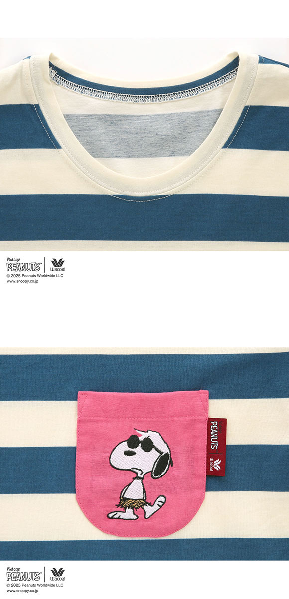 ワコール PEANUTS×ワコール 半袖 ワンピース パジャマ ネグリジェ 綿100％ ルームウェア Wacoal リラックス＆スリープ