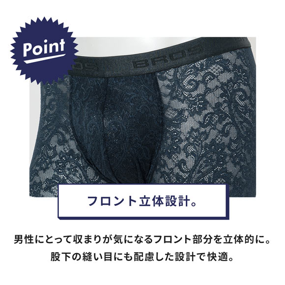 ブロス バイ ワコールメン BROS by WACOAL MEN レースボクサー ボクサーパンツ GT3340 SML メンズ 前とじ ノーマル丈