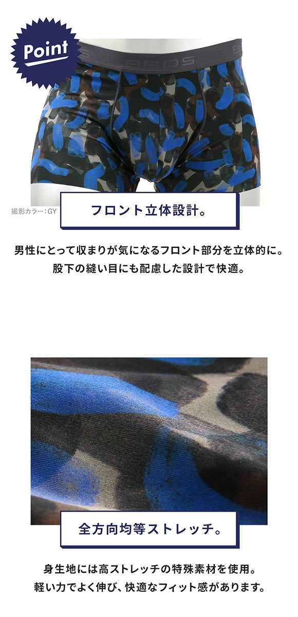 ブロス バイ ワコールメン BROS by WACOAL MEN 動きにフィット！キモチイイパンツ ボクサーパンツ LL 3L 前閉じ 吸汗速乾 GT3371