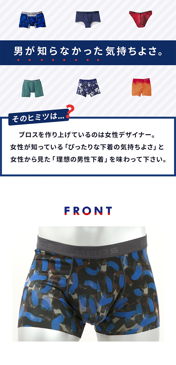 ブロス バイ ワコールメン BROS by WACOAL MEN 動きにフィット！キモチイイパンツ ボクサーパンツ SML 前閉じ 吸汗速乾 GT3371