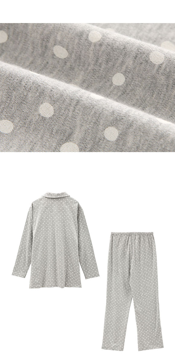 ワコール Wacoal マタノアツコ ATSUKO MATANO 長袖 パジャマ 上下セット ネコドット セットアップ