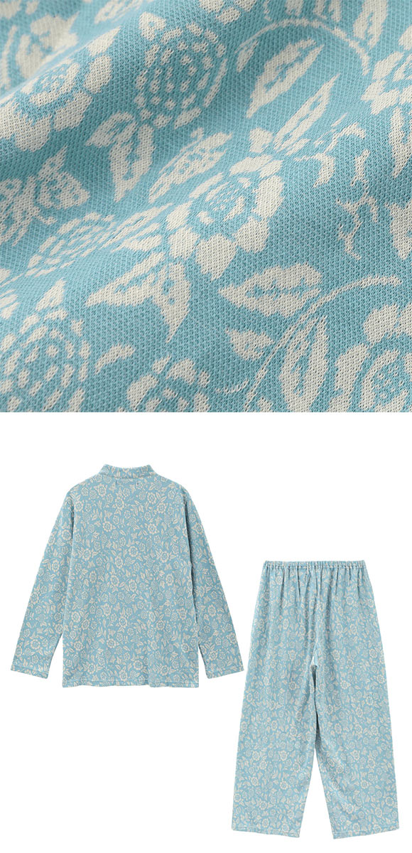 ワコール マタノアツコ くろねこ 長袖 パジャマ 上下セット ルームウェア スタンドカラー Wacoal ATSUKO MATANO