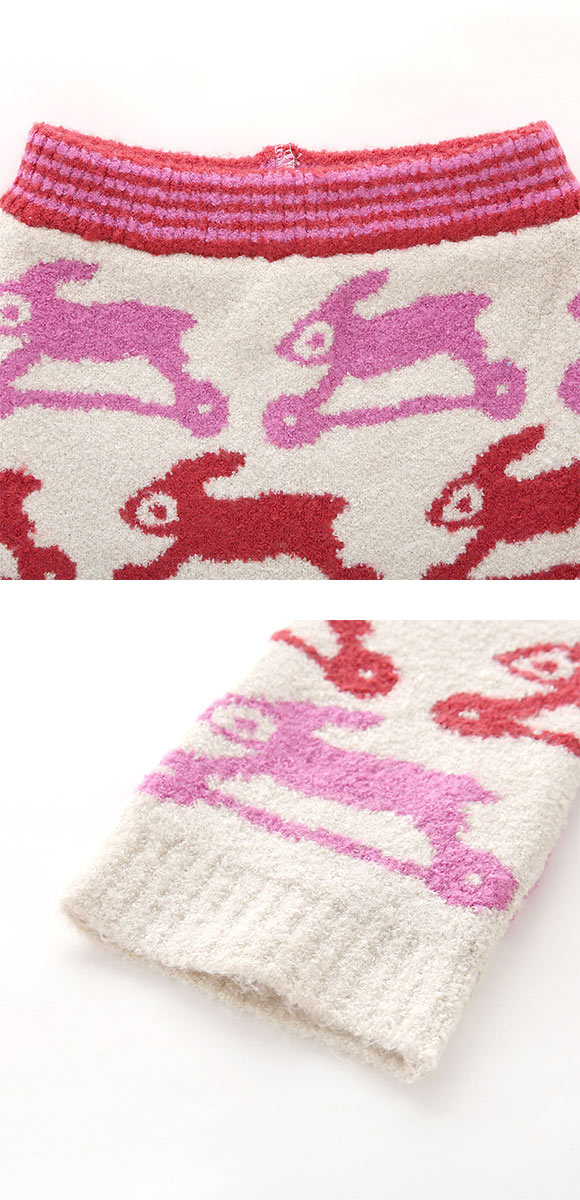 ワコール マタノアツコ もこもこ 毛パン 10分丈 とびうさぎ ボトムス レギンス あったか Wacoal ATSUKO MATANO