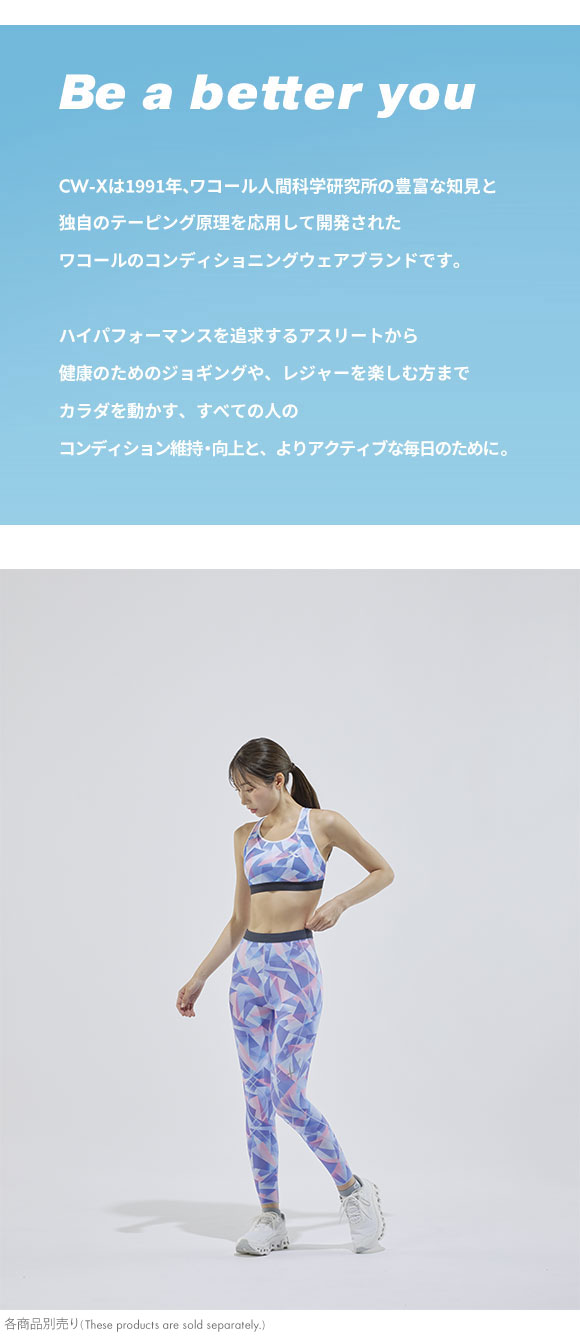 ワコール Wacoal シーダブリューエックス CW-X Support Type MEDIUM スポーツブラ ブラジャー ハーフトップ ノンワイヤー SML HTY020