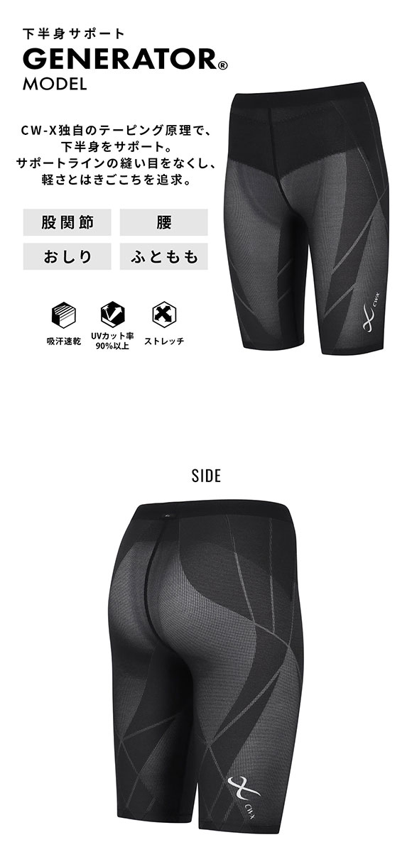 ワコール シーダブリューエックス GENERATOR ジェネレーターモデル クール スポーツタイツ ハーフ HZY775 Wacoal CW-X Womens