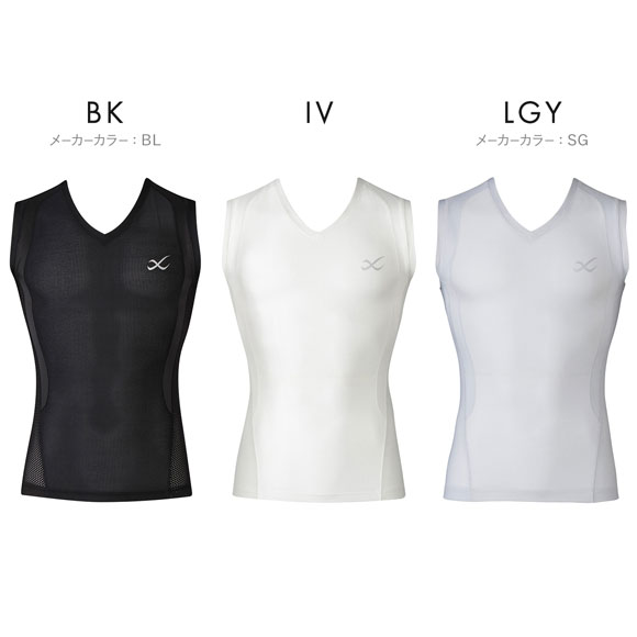 ワコール Wacoal シーダブリューエックス CW-X メンズ JYURYU ジュウリュウトップ Vネック ノースリーブ スポーツ ML