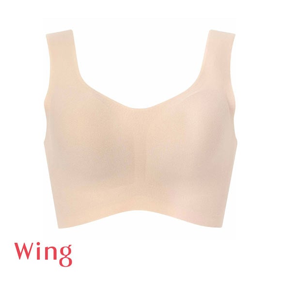 ワコール Wacoal ウイング Wing 綿の贅沢 ハーフトップ ノンワイヤーブラジャー S-3L ワイヤレスブラ 耐静電気 吸放湿