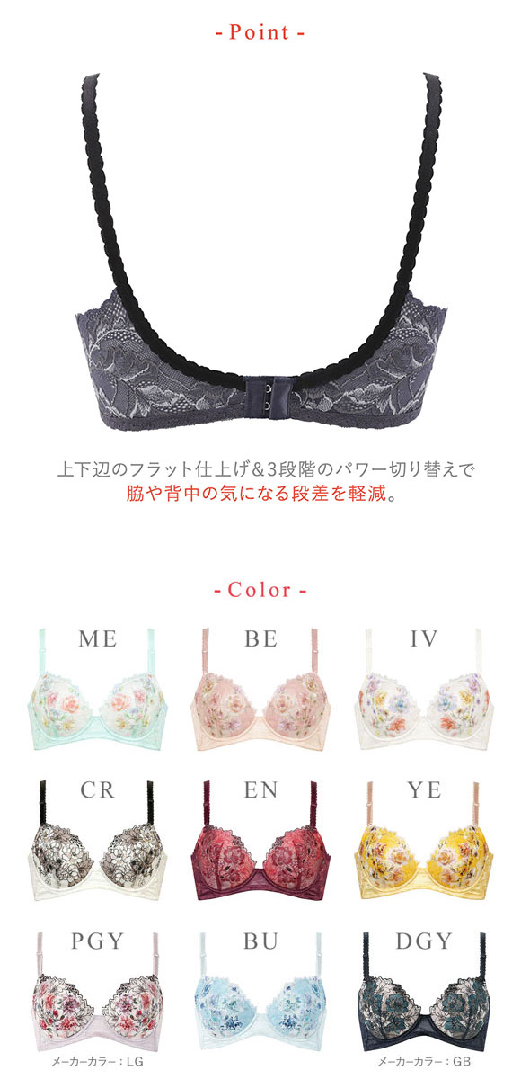 ワコール Wacoal ウイング Wing KB2721 後ろ姿きれいブラ AB 3/4カップ ブラジャー 脇高 24SS 単品