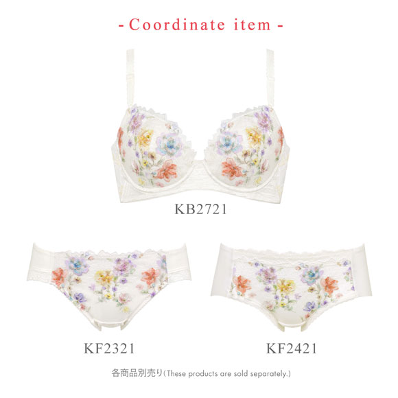 ワコール Wacoal ウイング Wing KB2721 後ろ姿きれいブラ CD 3/4カップ ブラジャー 脇高 24SS 単品