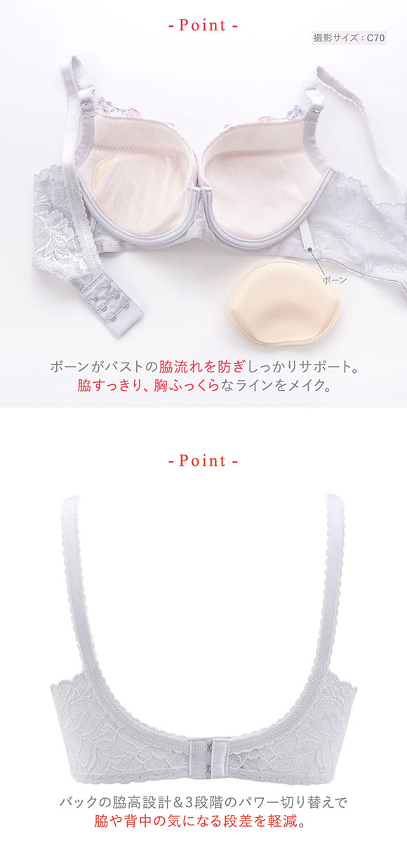 ワコール ウイング KB2722 後ろ姿きれいブラ ブラジャー CD 胸ふっくら 脇すっきり 脇高 25SS Wacoal Wing 大きいサイズ
