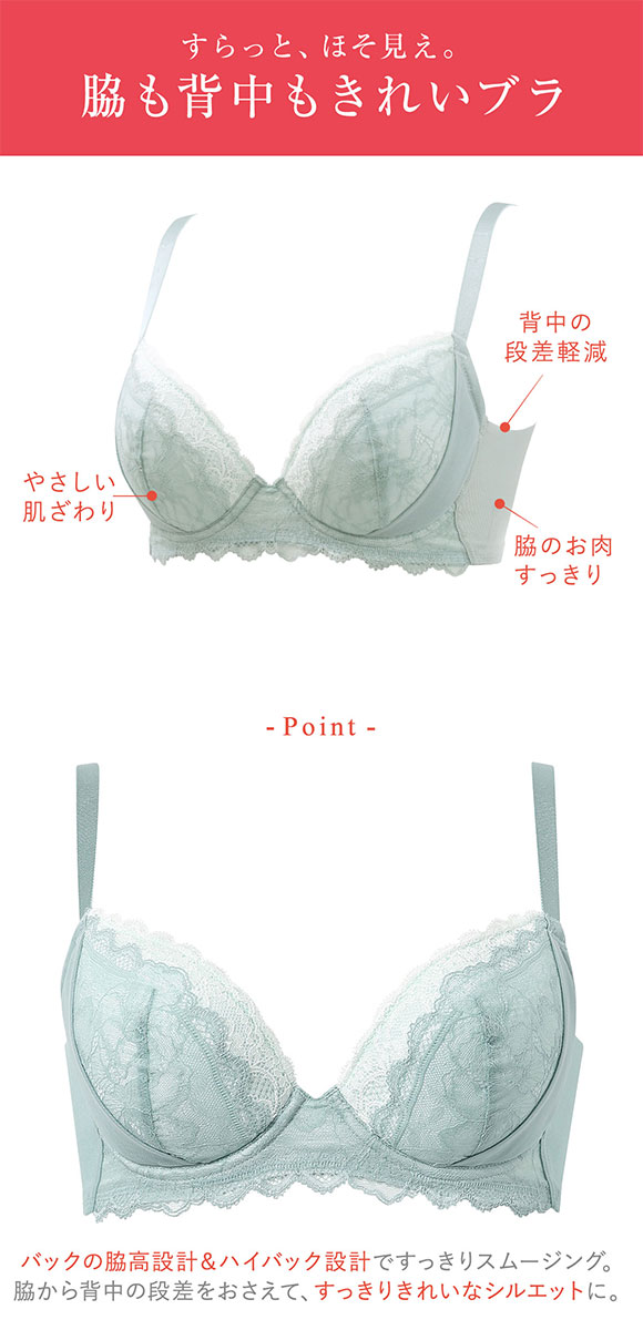 ワコール ウイング KB2723 脇も背中もきれいブラ ブラジャー EF すらっと、細見え 脇すっきり 脇高 ひびきにくい Wacoal Wing