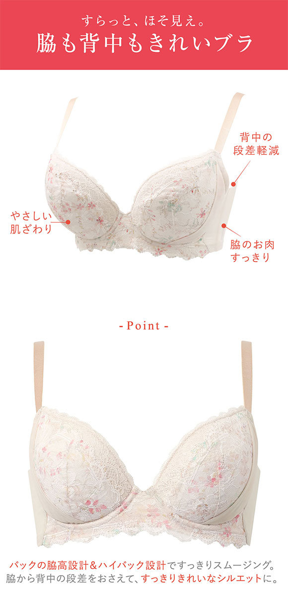 ワコール ウイング KB2723 脇も背中もきれいブラ ブラジャー G すらっと、細見え 脇すっきり 脇高 ひびきにくい Wacoal Wing 大きいサイズ