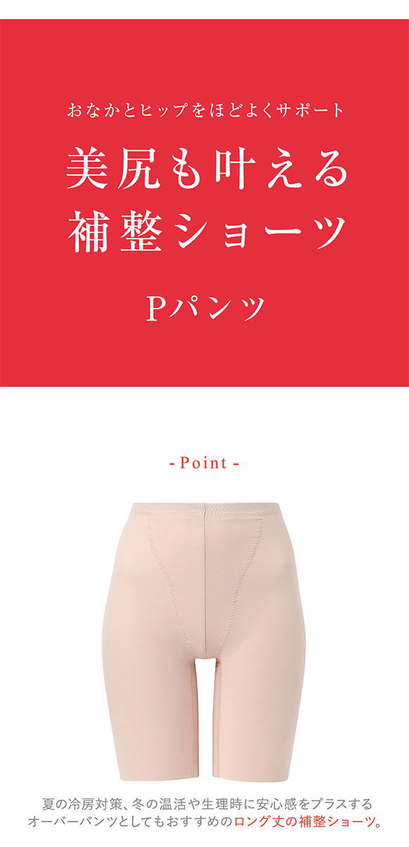 ワコール ウイング 美尻も叶える補正ショーツ Pパンツ ふわふわ肌側起毛 温活 ML2L ガードル ロング 補正下着 Wacoal Wing