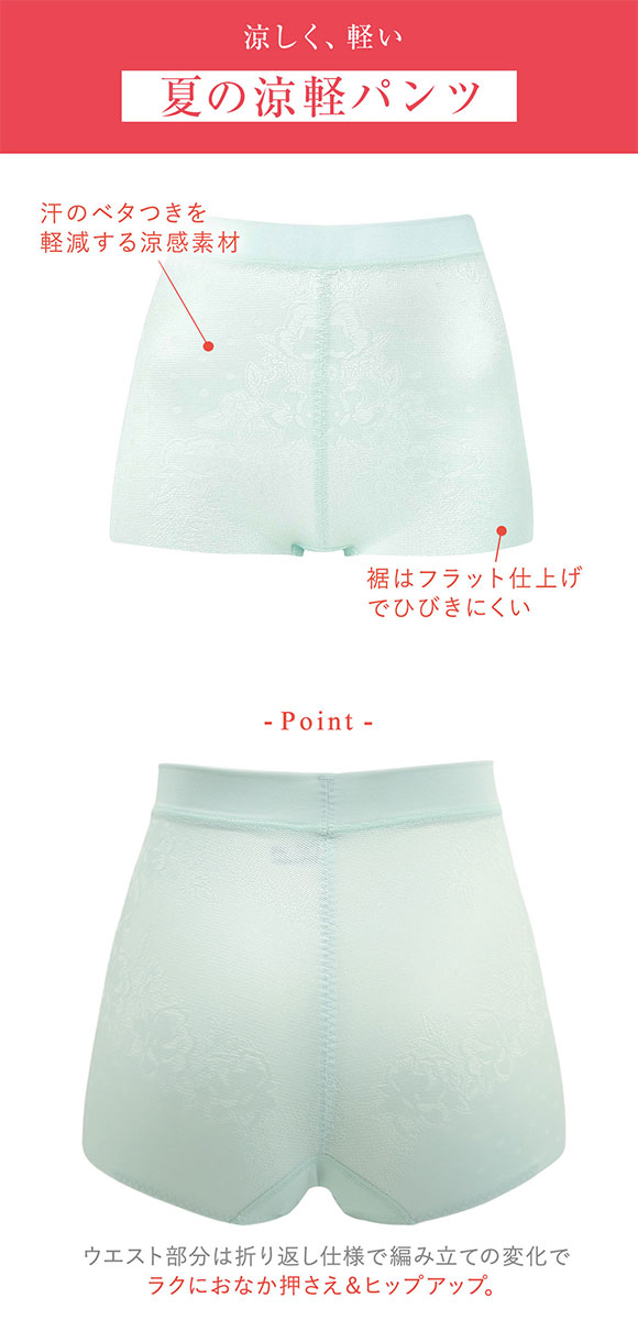 ワコール ウイング 夏の涼軽パンツ ショートガードル 吸汗速乾 通気性 Wacoal Wing KQ2515