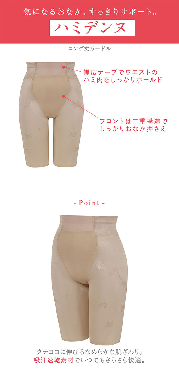 ワコール Wacoal ウイング Wing 気になるおなか、すっきりサポート ハミデンヌ フルロング ガードル おなかおさえ ヒップアップ