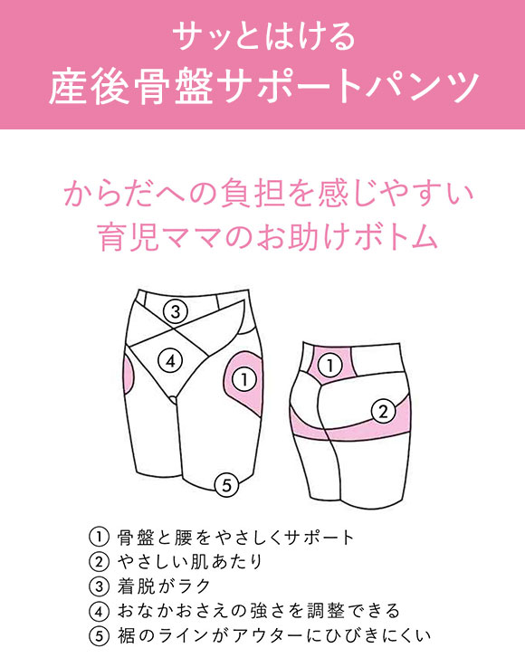 ワコール Wacoal 産後用 サッとはける、産後骨盤サポートパンツ ロング丈