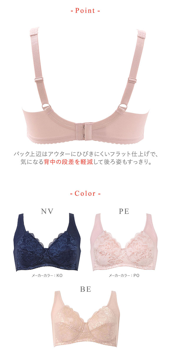 ワコール Wacoal ウイング Wing NB3503 バストの脇流れをやさしくふせぐ フルカップ ブラジャー ノンワイヤー B 単品