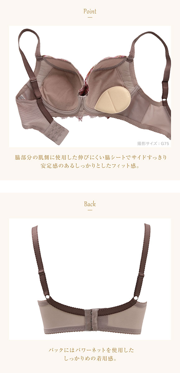 ウイング Wing レシアージュ Lesiage 23AW 2850シリーズ ブラジャー サイドすっきり G 単品