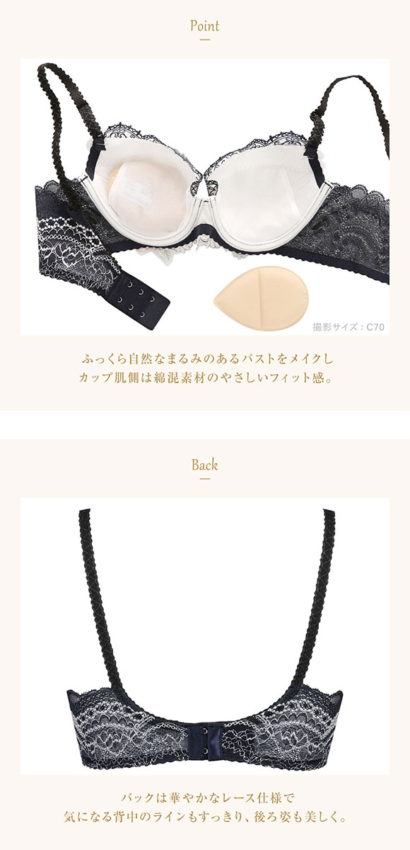 ウイング Wing レシアージュ Lesiage 24SS 2910シリーズ ブラジャー 胸ふっくらやさしくフィット BC まる胸 単品