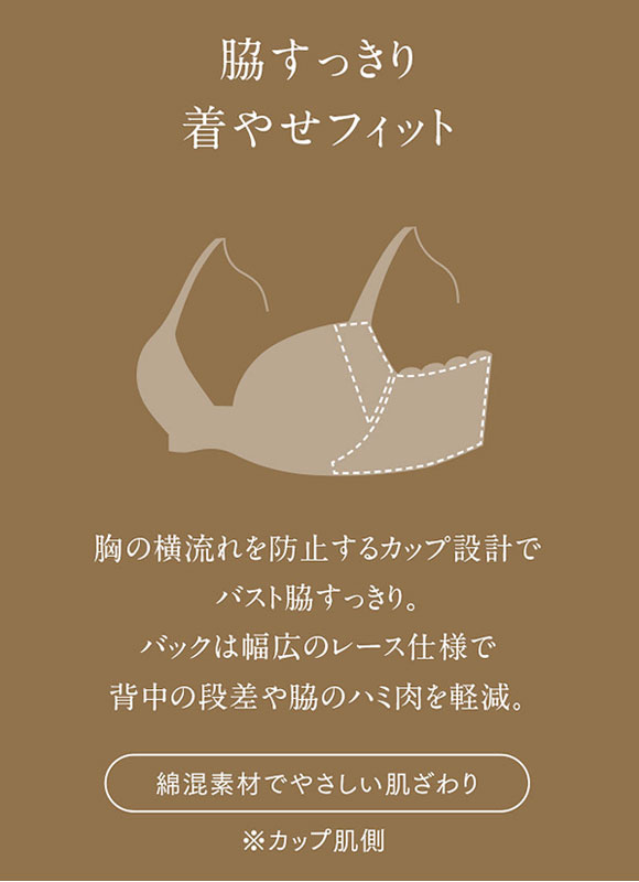 ウイング Wing レシアージュ Lesiage 24SS 2920シリーズ ブラジャー 脇すっきり 着やせフィット C 単品
