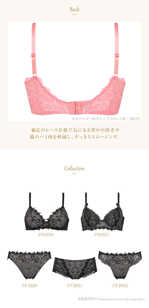 ウイング Wing レシアージュ Lesiage 24SS 2920シリーズ ブラジャー 脇すっきり 着やせフィット DEF 単品