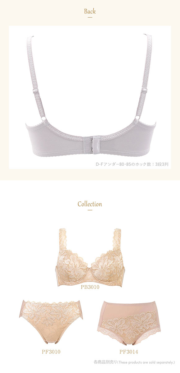 ウイング Wing レシアージュ Lesiage 3010シリーズ PB3010 4/5カップブラジャー DEF 自然なまるみ 定番 ChouChou de Lesi 単品