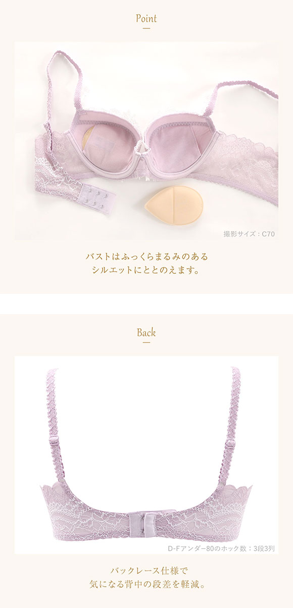 ウイング レシアージュ 4000シリーズ ブラジャー 3/4カップ DEF まる胸 Wing Lesiage PB4000