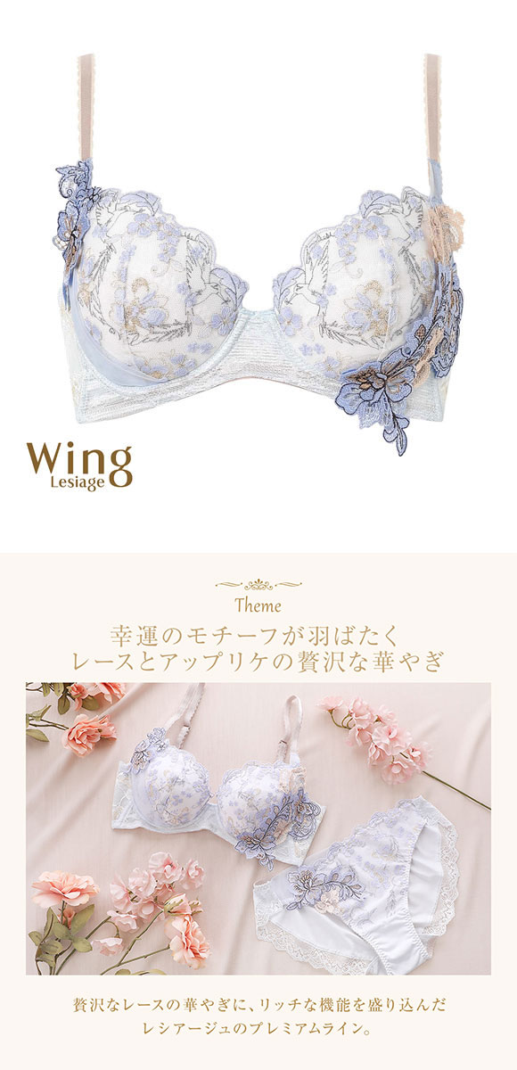 ウイング レシアージュ 4010シリーズ 後ろ姿きれいブラ ブラジャー DEF 脇すっきり 胸ふっくら 脇高 Wing Lesiage PB4010