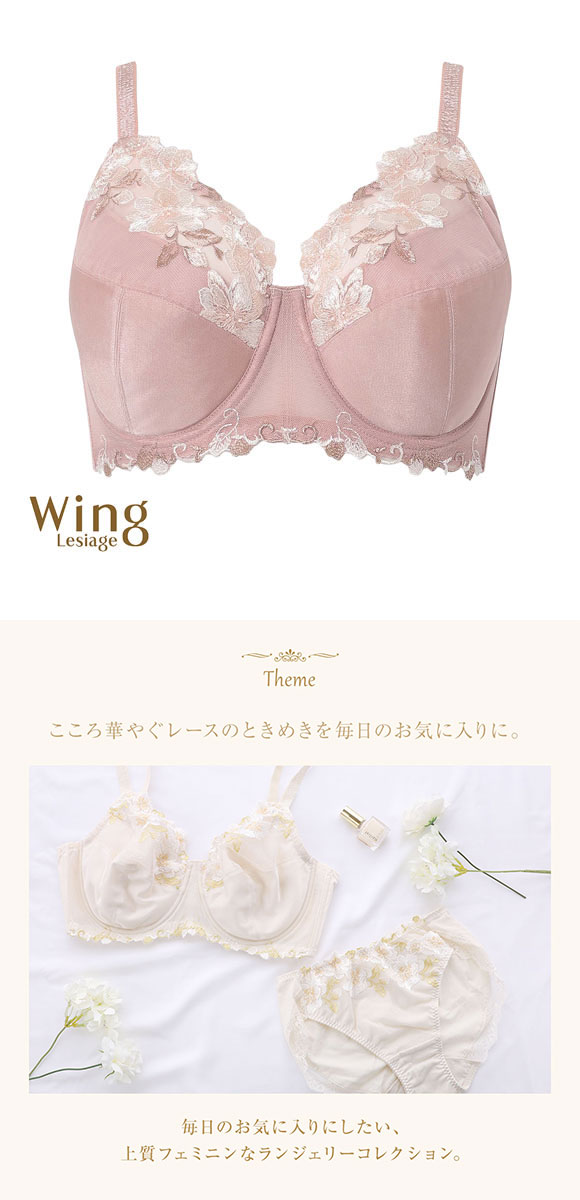 ウイング Wing レシアージュ Lesiage PB5010シリーズ フルカップ ブラジャー DEF PB5010 大きいサイズ 単品