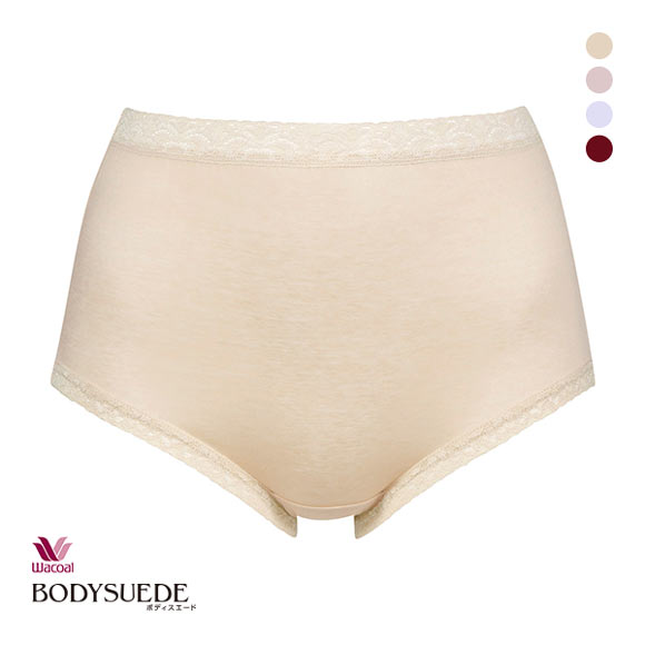 ワコール Wacoal ボディスエード BODYSUEDE ハイカット スタンダード ショーツ LL 綿100 深め ハイウエスト 大きいサイズ 単品