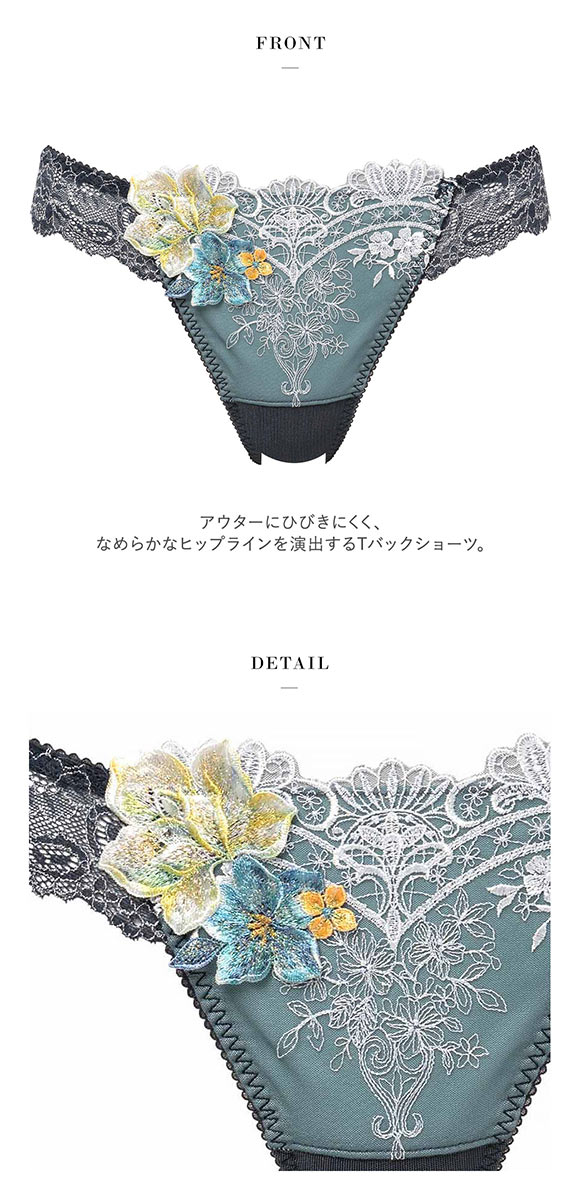 ワコール サルート 13グループ 13G Tバックショーツ ML ソング バックレース Wacoal Salute PTJ413 25SSフェア