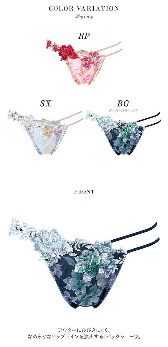 ワコール サルート 26グループ 26G Tバックショーツ ML タンガ ソング Wacoal Salute PTJ426 25AWシーズン
